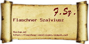 Flaschner Szalviusz névjegykártya